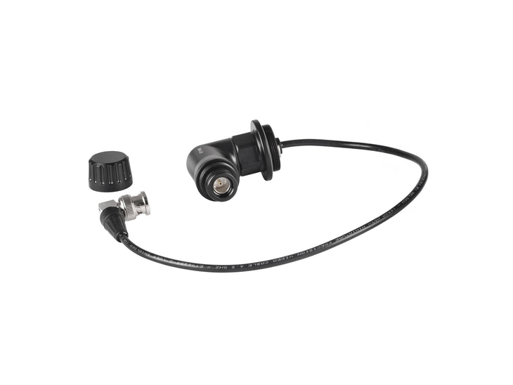 25706 M28 Angled SDI bulkhead with BNC plug in 0.4m length (for connection from SDI bulkhead to monitor) 