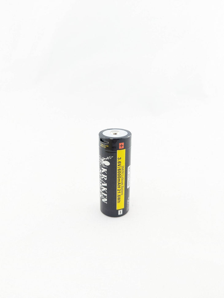 Kraken Sports B-26650 Battery for NR-2000, LTD2500, Hydra 2500 V2, Ringlight 3000