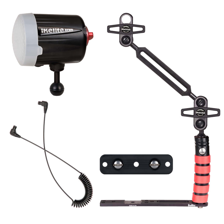 Ikelite Ecko Fiber Strobe Bundle for OM System TG-7, TG-6, TG-5 Cameras in Ikelite or PT-059 Underwater Housings