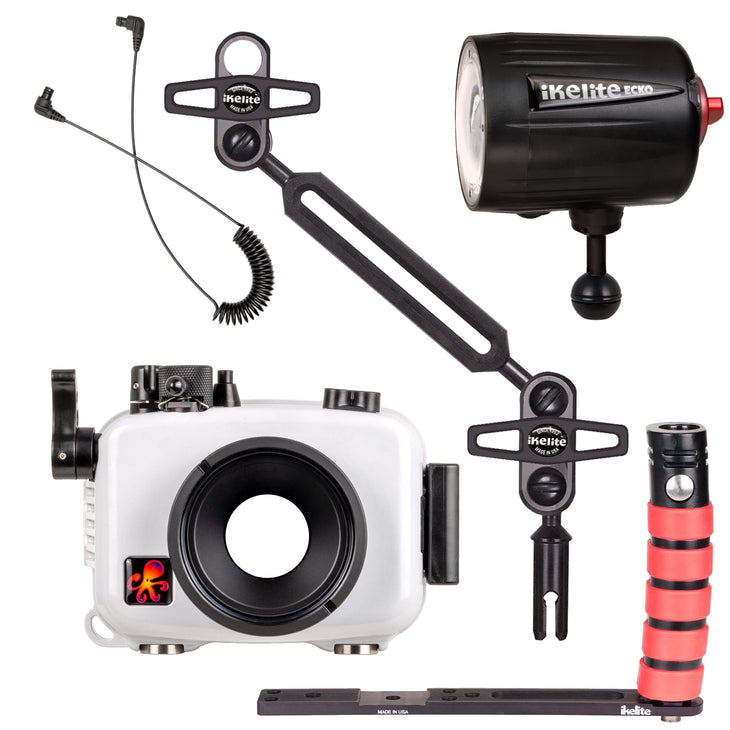 Ikelite Underwater Housing, OM System Tough TG-7 Camera and Ecko Strobe Deluxe Kit