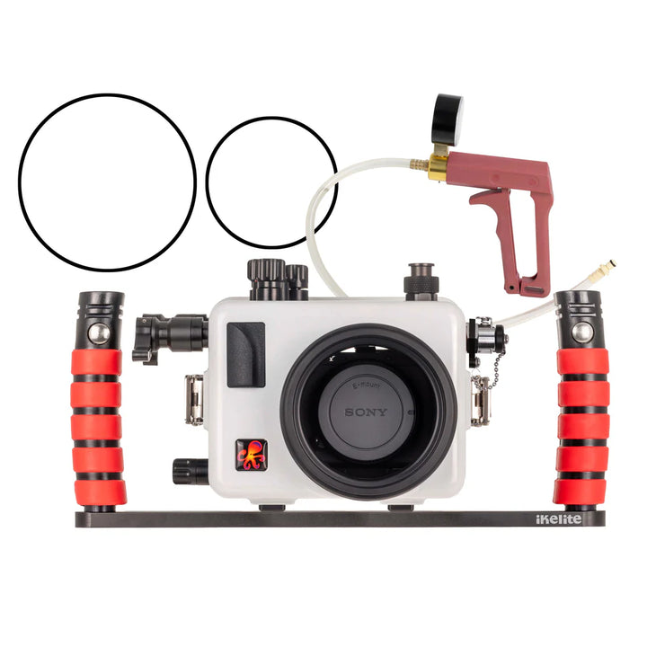 69123-DLX Ikelite 200DLM/E Underwater Housing for Sony Alpha a6700 Deluxe Version with Handles & Vacuum System