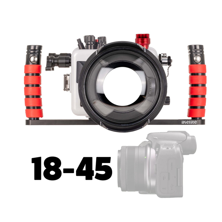 Ikelite 200DLM/D Underwater Housing for Canon EOS R10 with 18-45mm & 10-18mm Lenses [Fiber Optic Update]