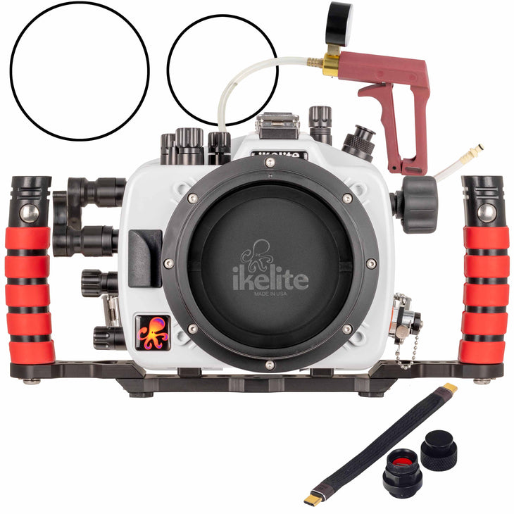 Ikelite 200DL Underwater Housing for Sony Alpha A7 III, A7R III Deluxe Version with Handles, Vacuum Pump, & USB-C Charging Bulkhead