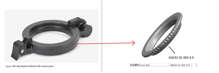 Locking Ring for M67 Flip Diopter Holder