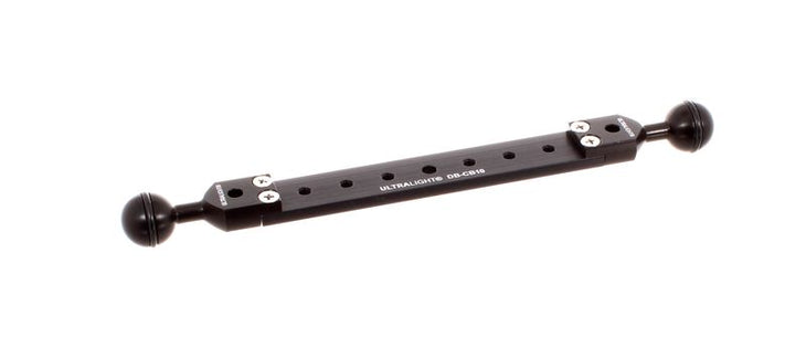 Ultralight 10-inch double ball flat crossbar with 1/4″ mounting holes