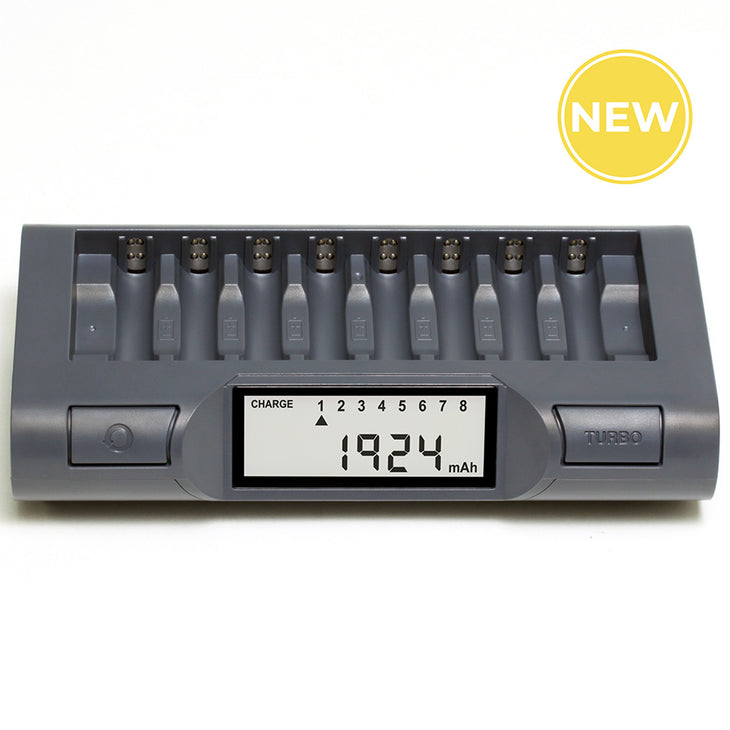 Powerex MH-C940 Charger / Analyzer with 8 Powerex Pro Batteries
