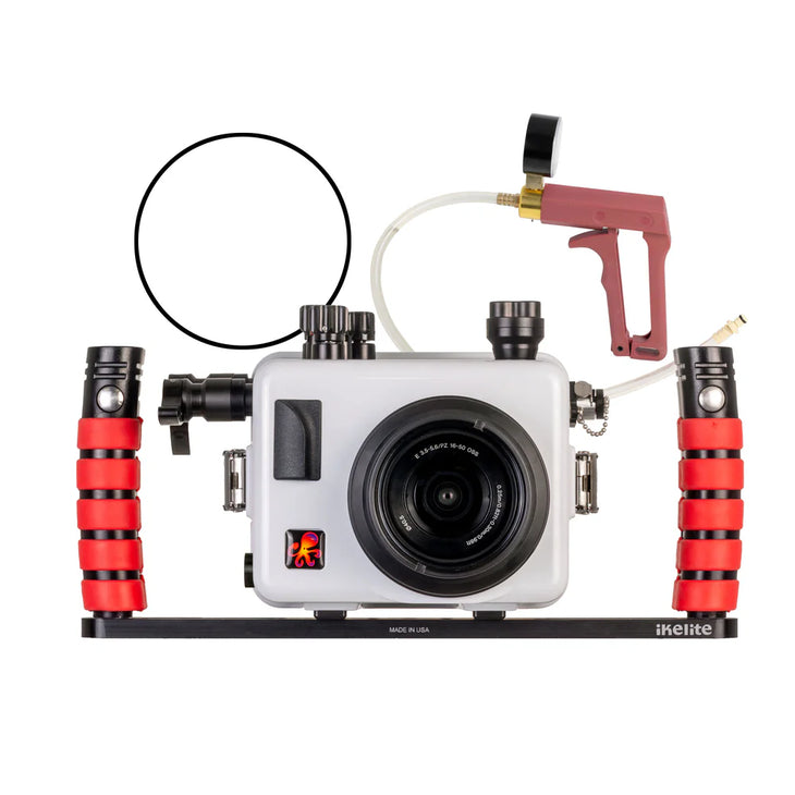 ike.69123-FBR Ikelite 200FP/F Underwater Housing for Sony Alpha a6700 PZ 16-50mm with Fiber Optic Transmitter