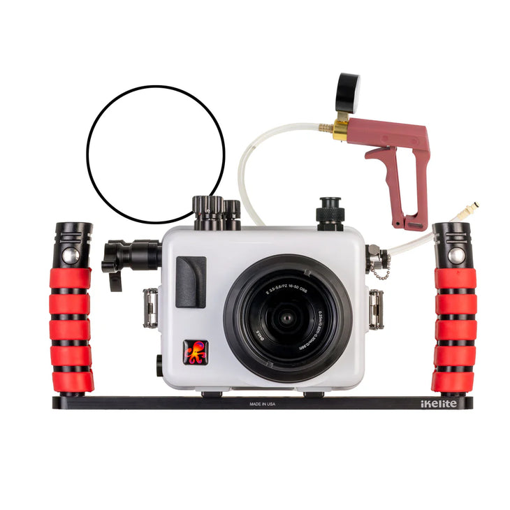 ike.69123-TTL Ikelite 200FP/T Underwater Housing for Sony Alpha a6700 PZ 16-50mm with Built-In TTL for DS Strobes