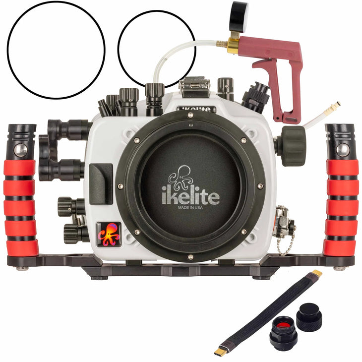 200DL Underwater Housing for Sony a1 II Deluxe Version with Handles, Vacuum Pump, & USB-C Charging Bulkhead