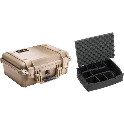 Pelican 1450 Watertight Hard Case with Padded Dividers - Desert