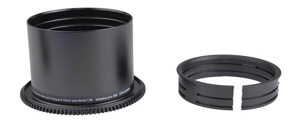 Nauticam N815-Z +1.4 Zoom Gear ~for Nikon Fisheye 8-15mm with Kenko 1.4x Teleplus Pro 300