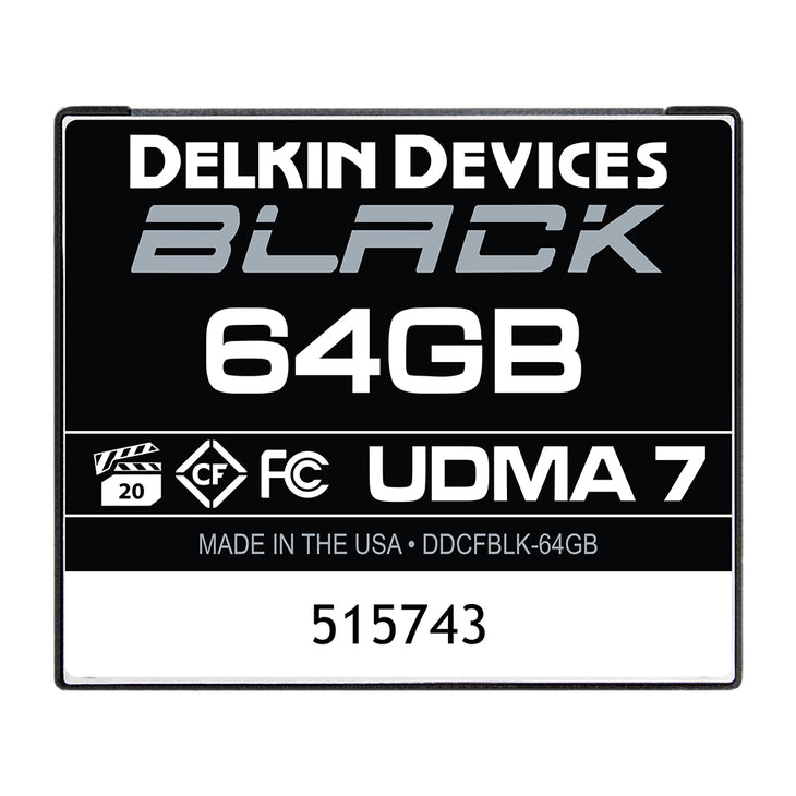 Delkin Devices BLACK UDMA 7 CompactFlash Memory Card (Choose Capacity)