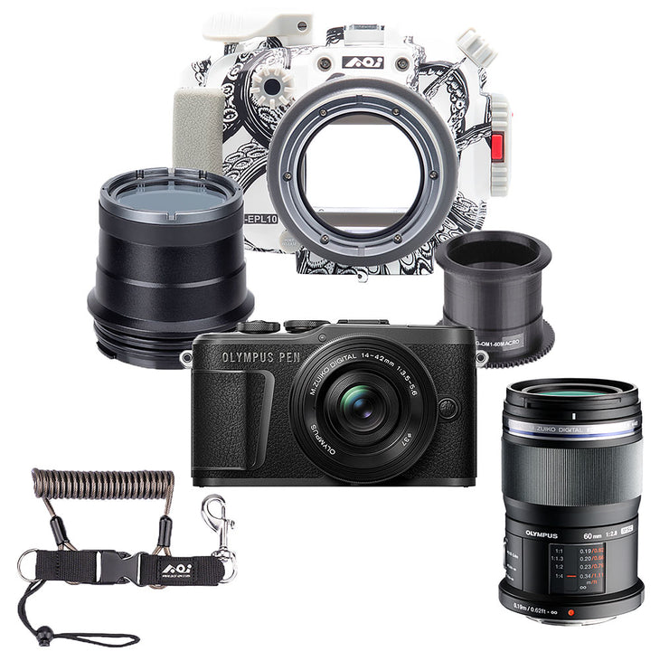 Olympus E-PL10 Camera, Lens & Underwater Octo Housing Macro Package