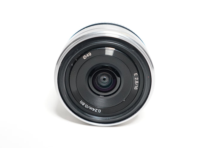 CP.3916 USED SONY E 16MM F/2.8 WIDE-ANGLE LENS (E MOUNT FOR NEX