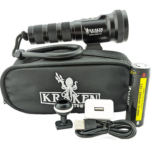 Kraken Sports Hydra 2500 V2 Underwater Video Light
